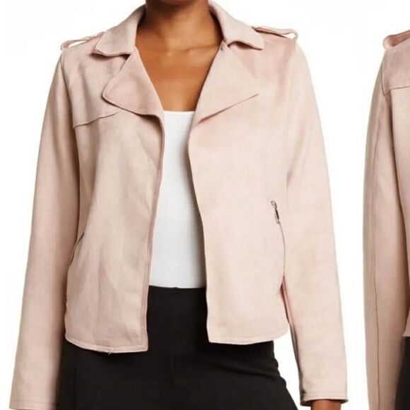Ookie & Lala Faux Suede Pink Jacket size XL - Picture 1 of 11